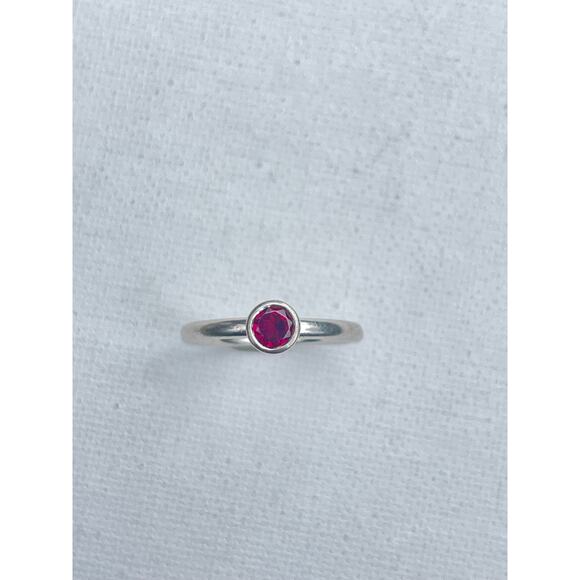 Rhodolite Garnet Sterling Silver Ring - Size 8.5 - Picture 2 of 4
